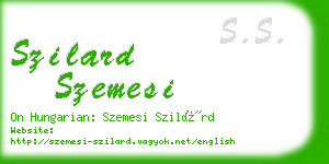 szilard szemesi business card